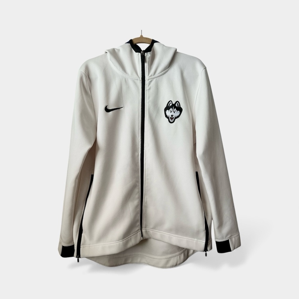 NIKE Men’s White Lightweight HiLo Hooded Jacket Size Large